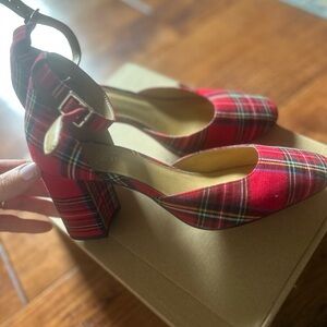 JCrew Plaid Heel